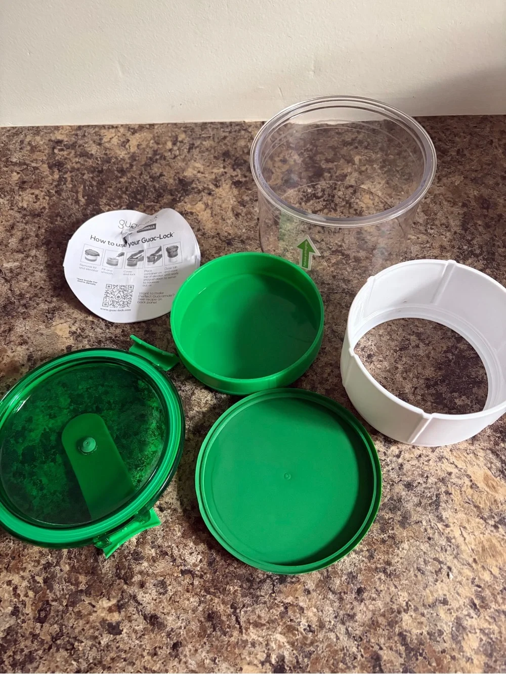 Guac Lock Green Airtight Food Storage Container